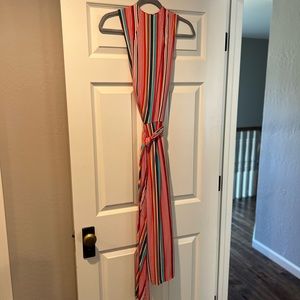 Alice + Olivia striped tie waist dress